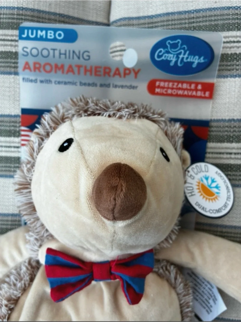Beige Hedgehog Aromatherapy Plush - Soothing Lavender Heat Pack